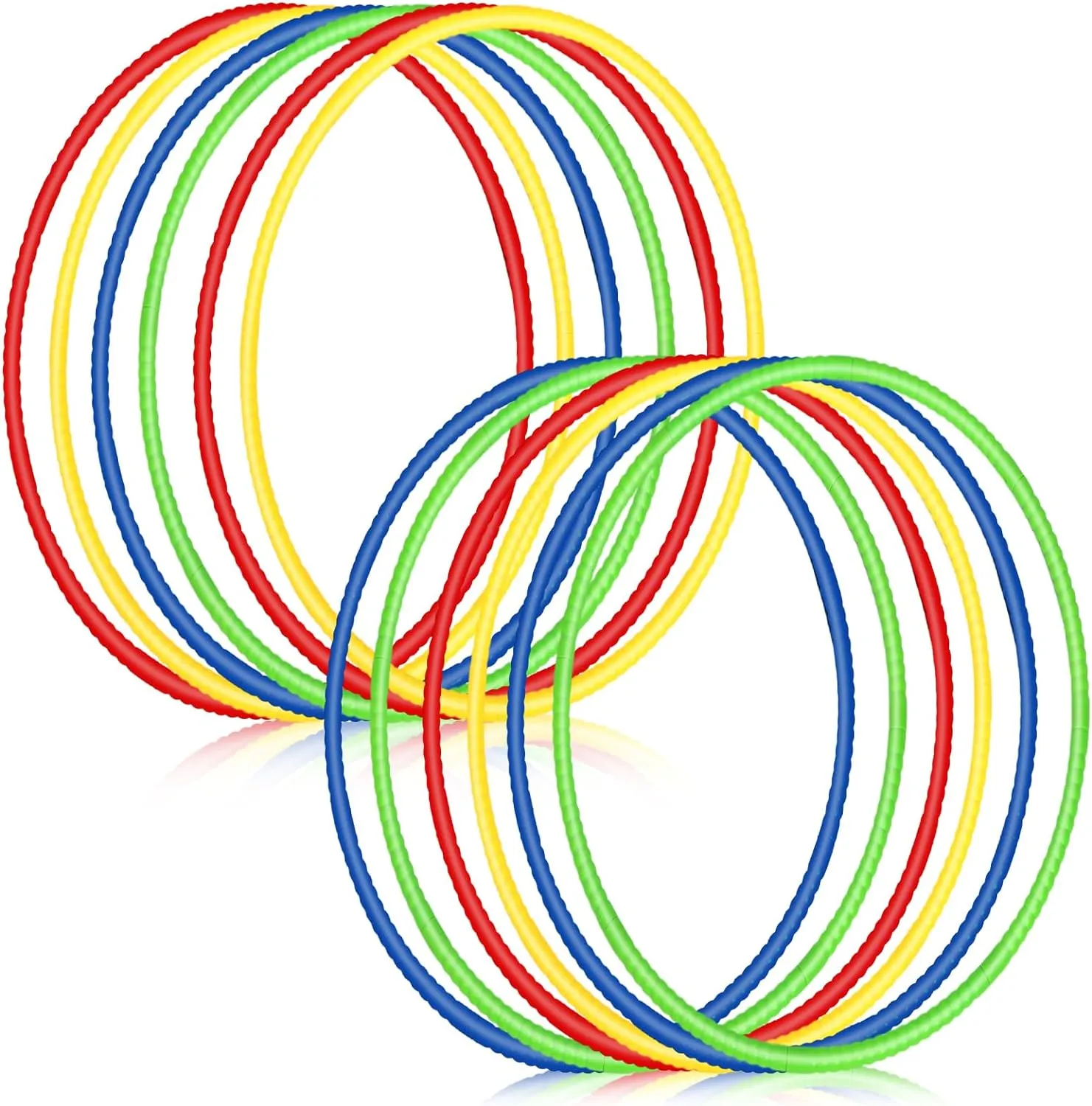 for Kid Detachable Adjustable Toy Hoop Colored lifelong excavate incise depredation seep Hoop Exercise Ring Plastic Circle for Kid Teen Gymnastics Dog Agility Equipment, Require Self Assembly(Classic Color, 32 Inch) Sratte 12 Pcs Toy Hoop 