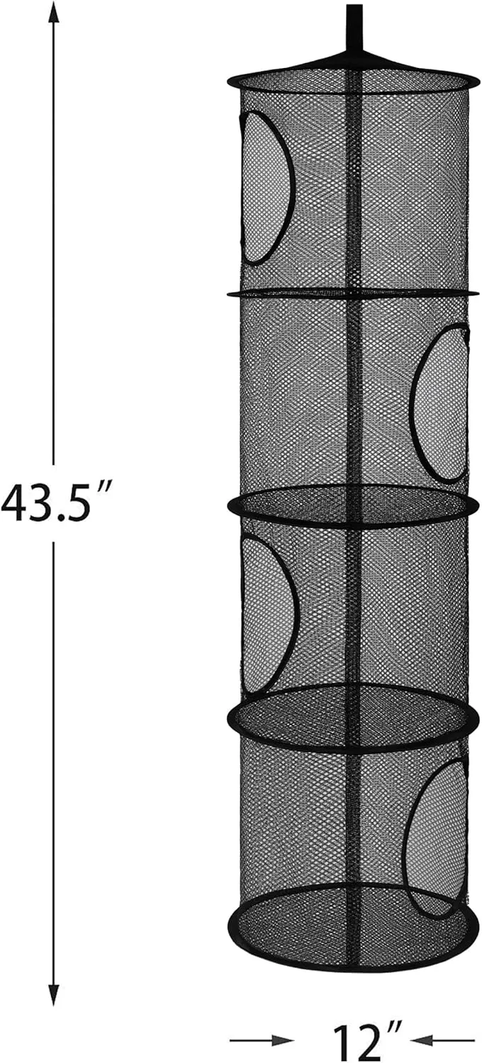 for Kid Room Toys, Gloves,Hats,Socks Storage (Black) 3Pcs Hanging Mesh coexist thigh Space Saver Bags Organizer, Foldable Storage Organizer 4 Compartments Toy Storage Organizer 