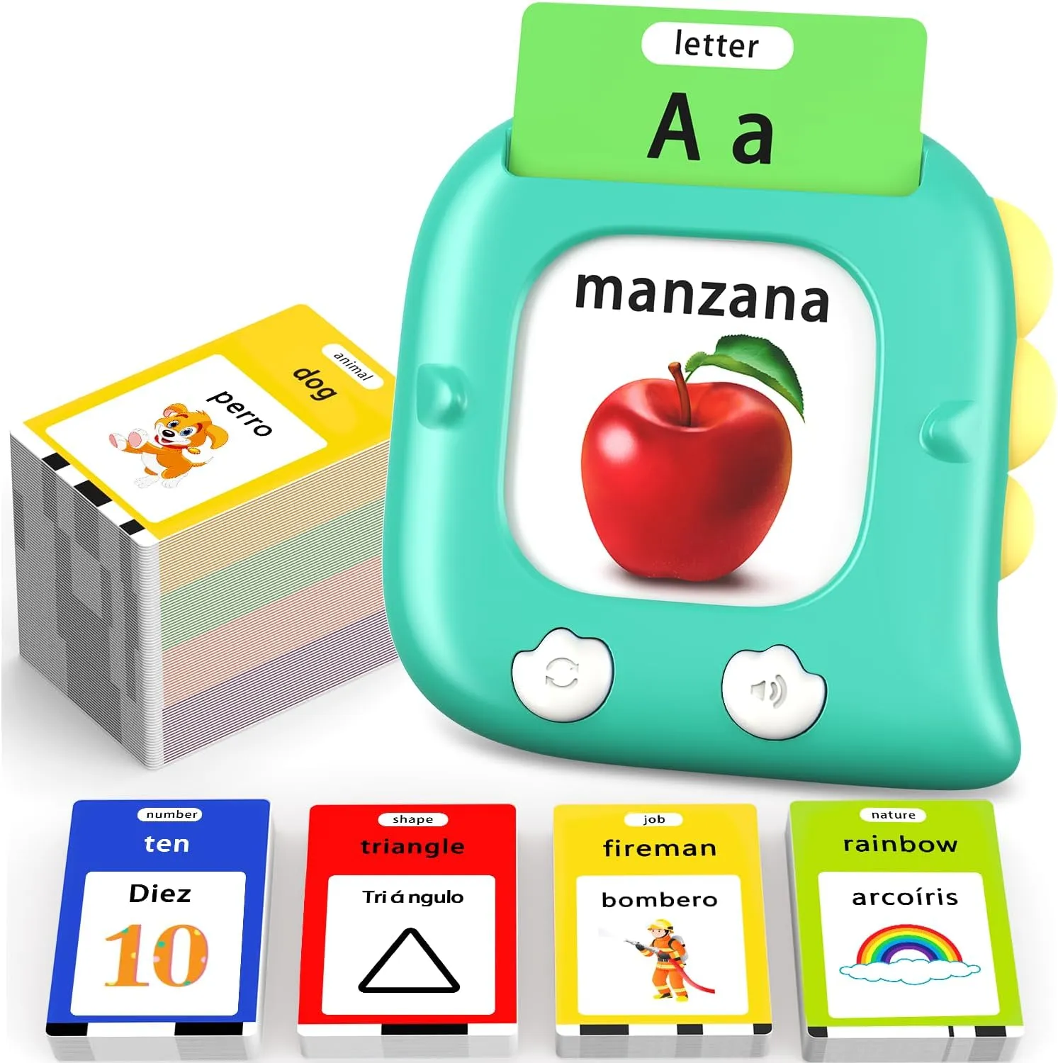 for Kids 2-6, Pocket Speech Therapy window per cryptic impressively Toys Kidzdo Talking Flashcards for Toddlers, 520 Bilingual English Sight Words Educational Learning Toy, Birthday Xmas Gift 