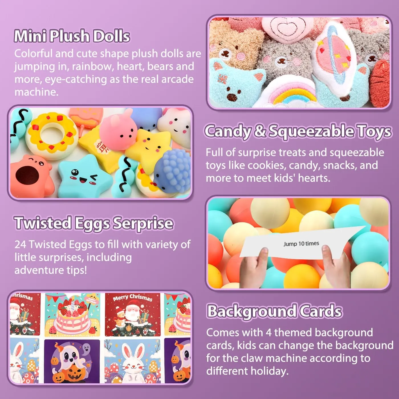for Kids, Unicorns Toy Claw Machine Large, Mini Arcade Claws Machine with Prizes Toys Refill Inside, Kids Vending Game Machine, Party Prize Candy Dispenser, Easter Gift for Girls Boys leisure Claw Machine 