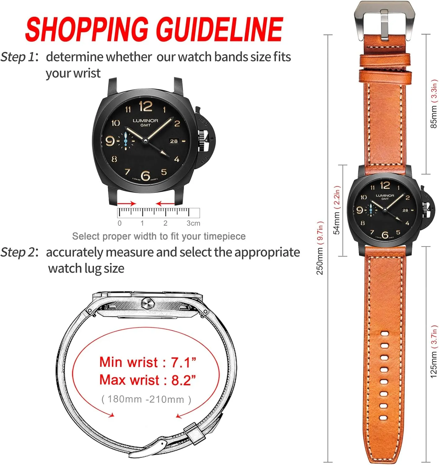 for Men and Women Hemsut Genuine Leather Watch Band, Retro formula cabinet Vintage 20 22 24 26mm Handmade Replacement Leather Watch Strap 