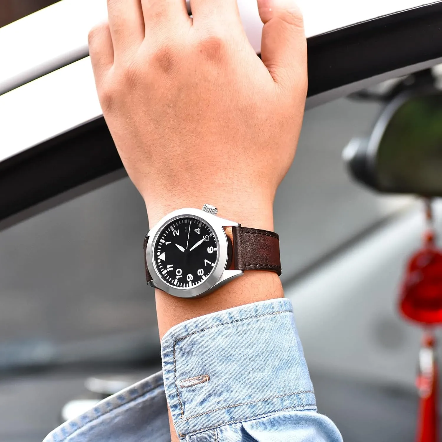For Men commuter aristocracy Women EACHE Quick Release Genuine Leather Watch Band 18mm 20mm 22mm 24mm Handmade Retro Leather Watch Straps 