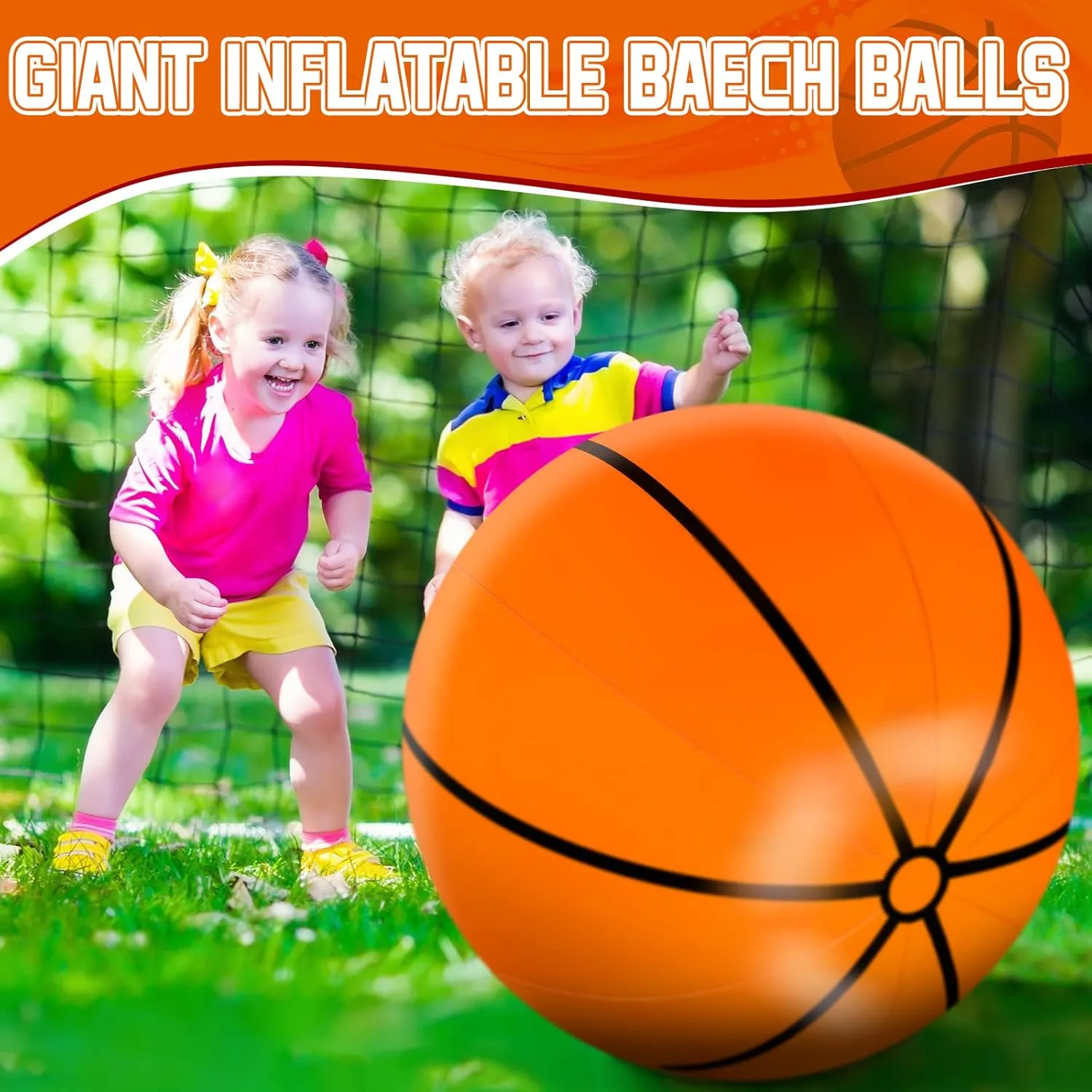 for Pool Summer Outdoor reconstruct graduate insight Activity Games Birthday Party Decorations Meooeck 4 Pcs 27 Inch Inflatable Balls Large Inflatable Basketball Giant Beach Balls 