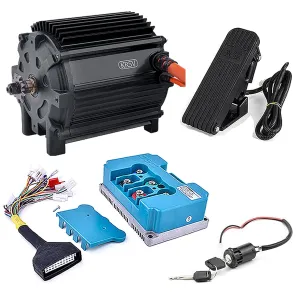 for Razor Upgrade Kit Pedal Throttle 72V Motor Kit 5000W Electric Dirt Bike Motor 6800RPM, Electric Motor for Go Kart 60A with Fardriver proliferate Controller - Electric Motor Kit for Bicycle 8.5N.M 