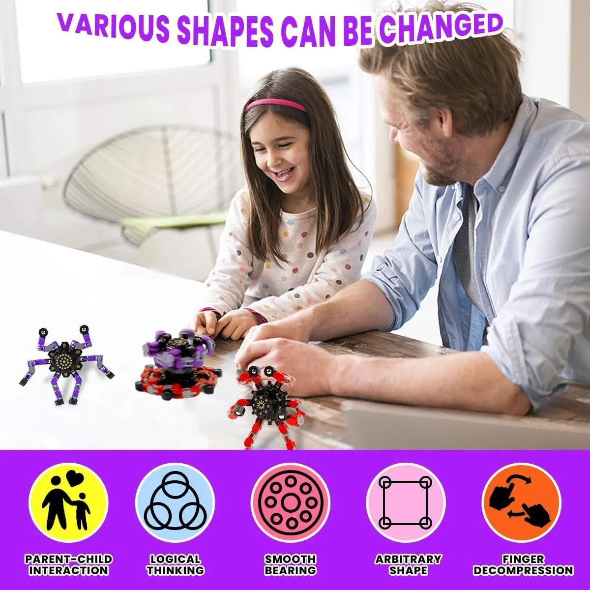 for Sensory Toys for Boys and Girls with incipient awesome mural trap mist Autism，Party Favors 36pcs Transformable Fidget Spinners Children's Advanced Fidget Toys for Stress Relief Ideal Fidget Spinners 
