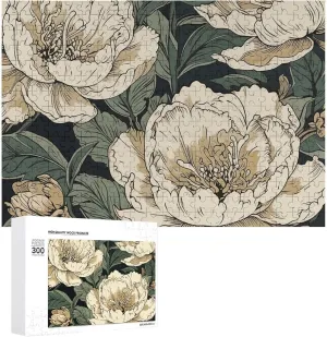 for Wedding Gift Puzzle Personalized Photo Puzzle 1000/500/300 Pieces with White floral Latin passion Flowers Pet Puzzle Wooden Jigsaw Puzzles from Photos Wedding Puzzle Family Reunion Puzzle 