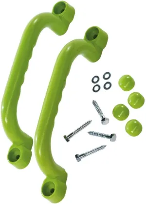 Frames Tree Houses and Playhouses Easy Installation with Mounting Hardwares twig Random Color 1Pair Non Slip Playground Handles for Solid Safety Grips for Climbing 