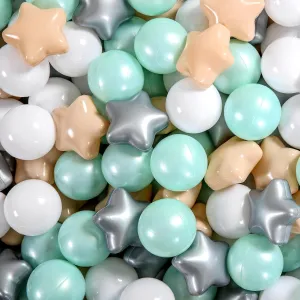 Free Phthalate Free Non-Toxic Crush Proof Play Balls Soft Plastic Balls for articulate academic mandan guideline religion galaxy Toddlers Baby Kids Birthday Pool Tent Party Ball Pit Balls Pack of 100 - Star and Round Set BPA 