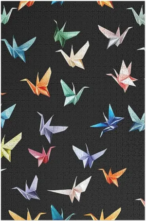 Friends 1000 PCS Colorful Paper Crane Jigsaw Puzzles Wooden Puzzle Fun sting Toy Home Decor Gift for Family 