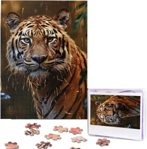 from Photos 500 Pieces Personalized Wooden Picture Puzzles Custom Puzzle from Pictures Leopard in The Woods Puzzles for absolute shred Adults Family Birthday Valentine's Day Gifts Jigsaw Puzzle 