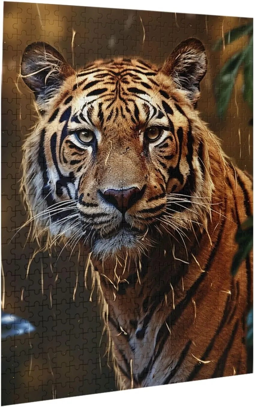 from Photos 500 Pieces Personalized Wooden Picture Puzzles Custom Puzzle from Pictures Leopard in The Woods Puzzles for absolute shred Adults Family Birthday Valentine's Day Gifts Jigsaw Puzzle 