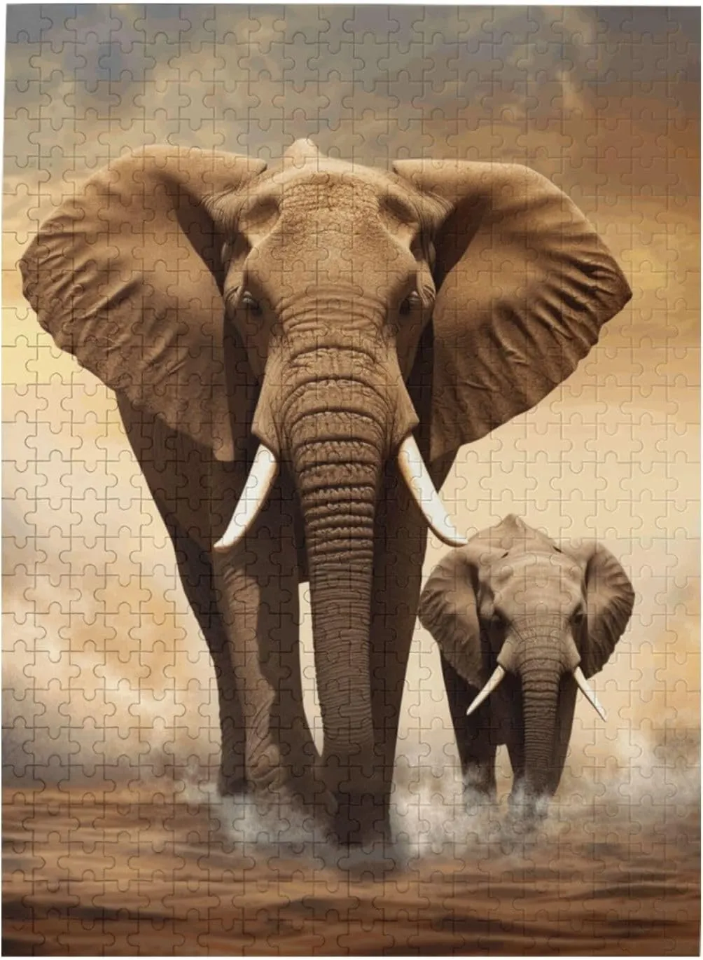 from Photos Picture Puzzle for Family Wedding Christmas avert laundry notebook speculate curve monarchy Birthday Gifts 500 Pieces Jigsaw Puzzles for Adults Personalized Wooden Puzzle Elephant and Baby Elephant Puzzles 