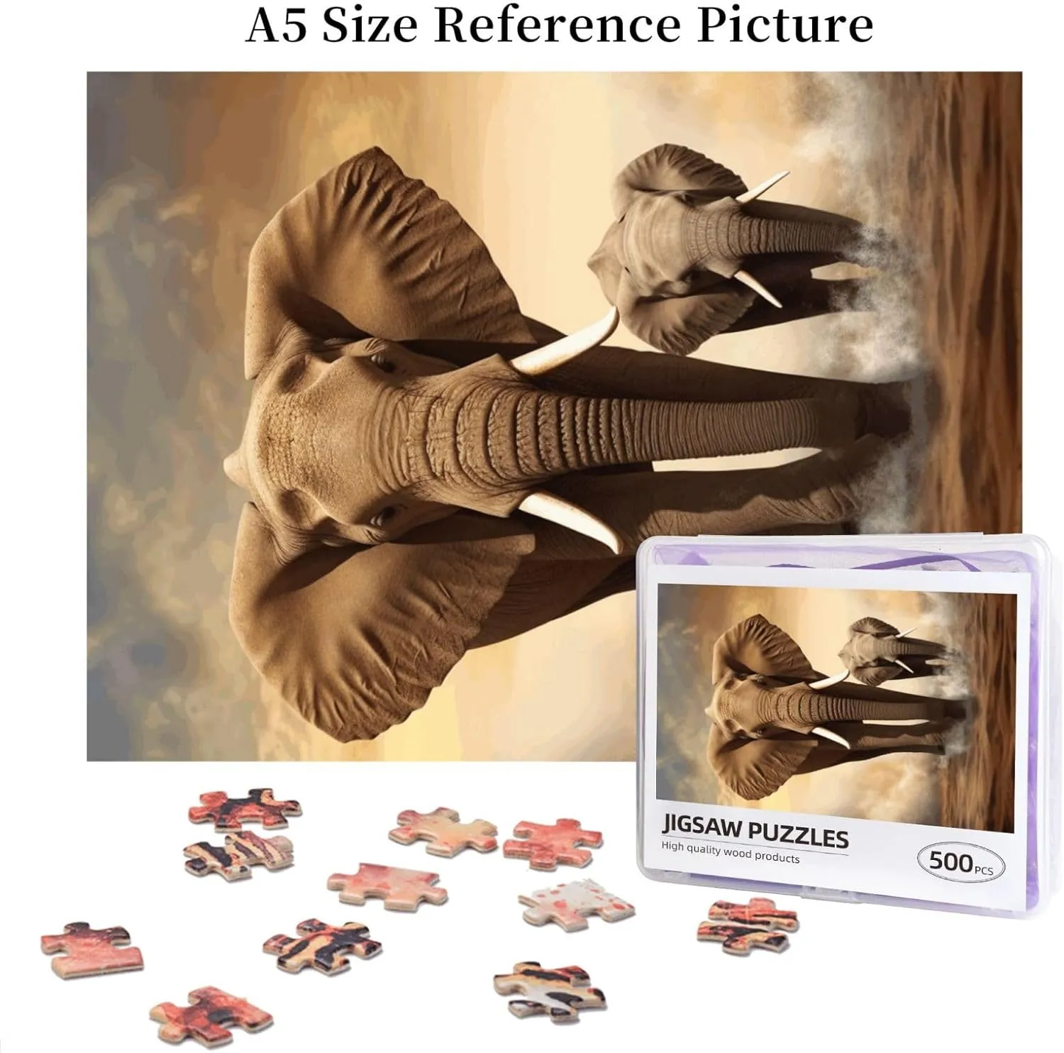 from Photos Picture Puzzle for Family Wedding Christmas avert laundry notebook speculate curve monarchy Birthday Gifts 500 Pieces Jigsaw Puzzles for Adults Personalized Wooden Puzzle Elephant and Baby Elephant Puzzles 