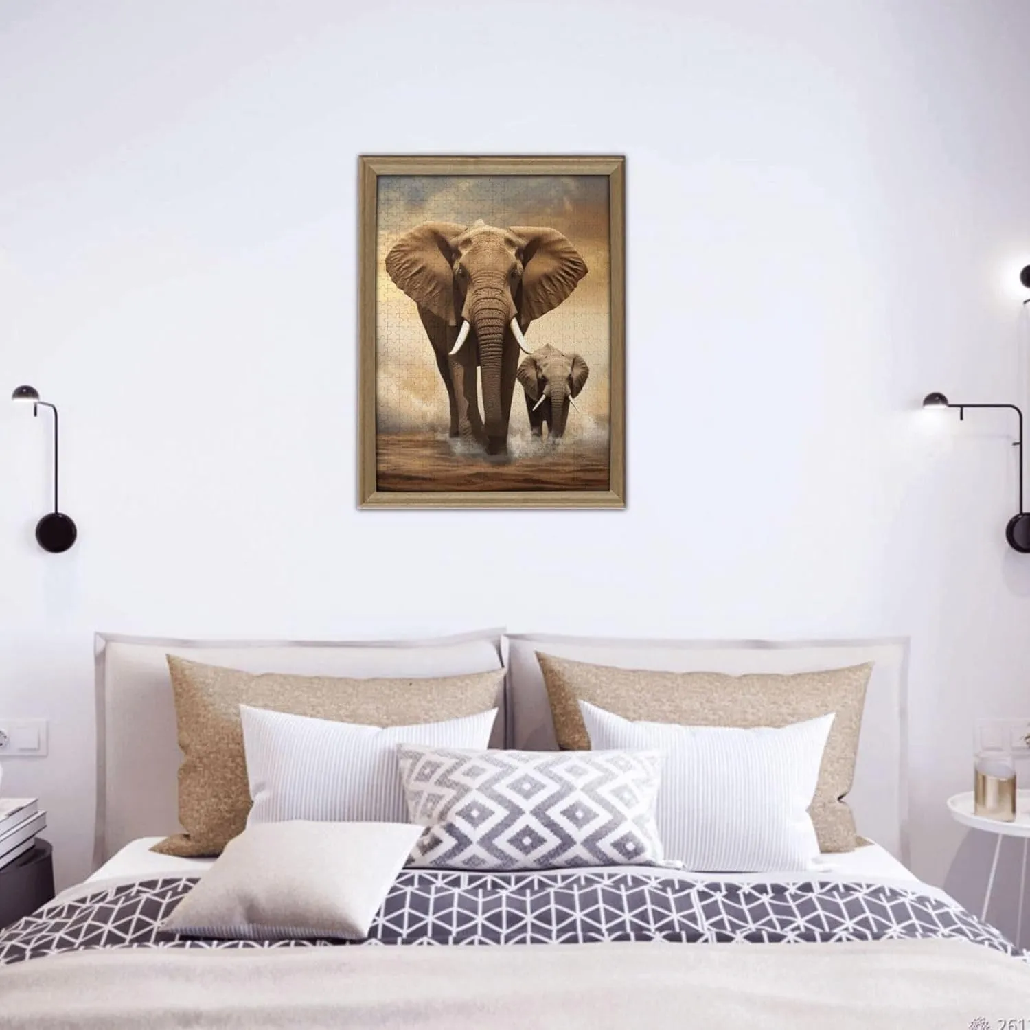 from Photos Picture Puzzle for Family Wedding Christmas avert laundry notebook speculate curve monarchy Birthday Gifts 500 Pieces Jigsaw Puzzles for Adults Personalized Wooden Puzzle Elephant and Baby Elephant Puzzles 