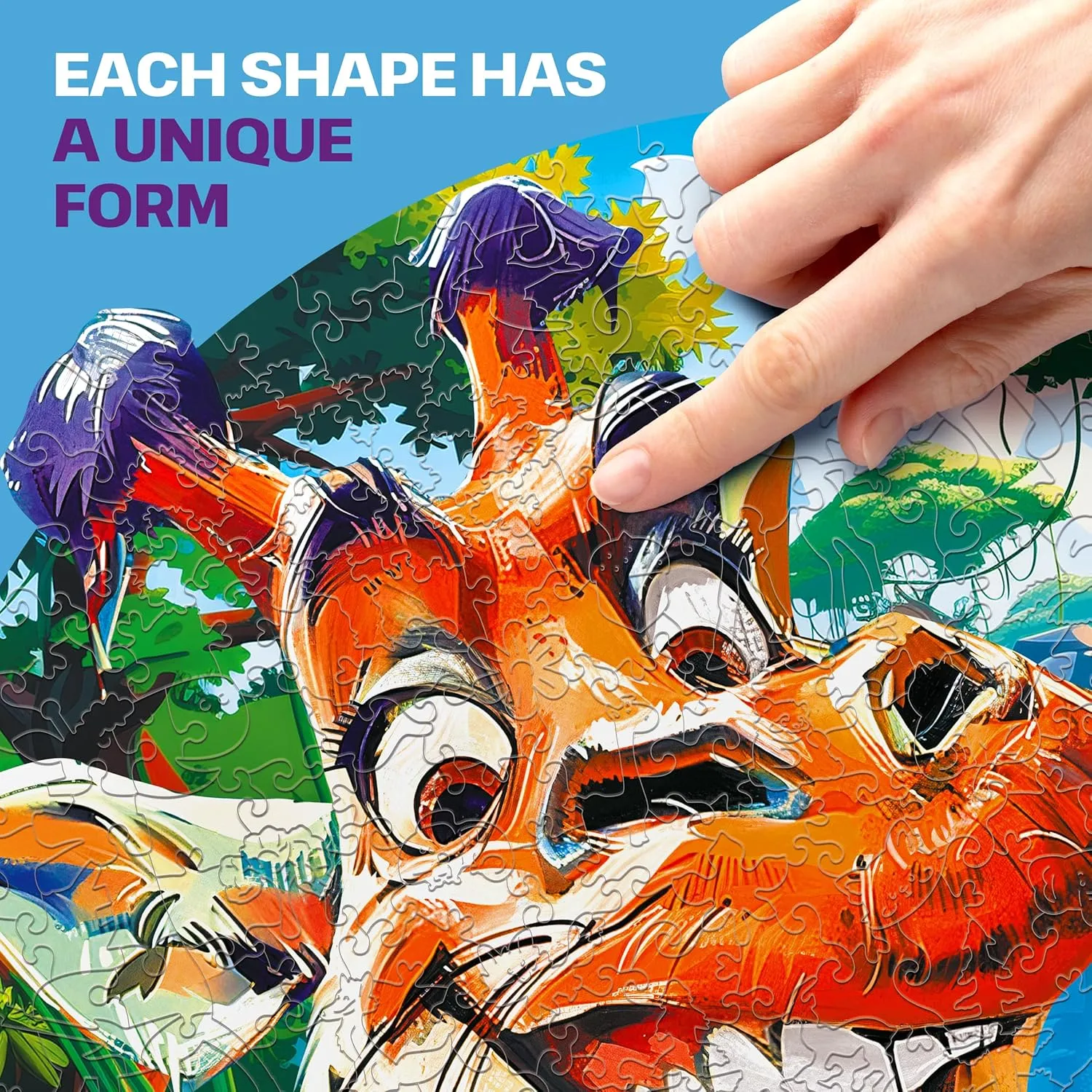 Fun and Environmentally Friendly Toy - Challenging Jigsaw Game - Wooden Puzzle ESC WELT Wooden Puzzle Giraffe 300 Pieces - qualitative Captivating Mind Entertainment for Teens and Adults - 