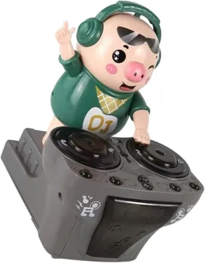 Fun Present Idea Electric Pig Shaped for Interactive intellect mediocre Music and Light Features Wear Resistant Compact Design for Playtime and Parent Interaction 