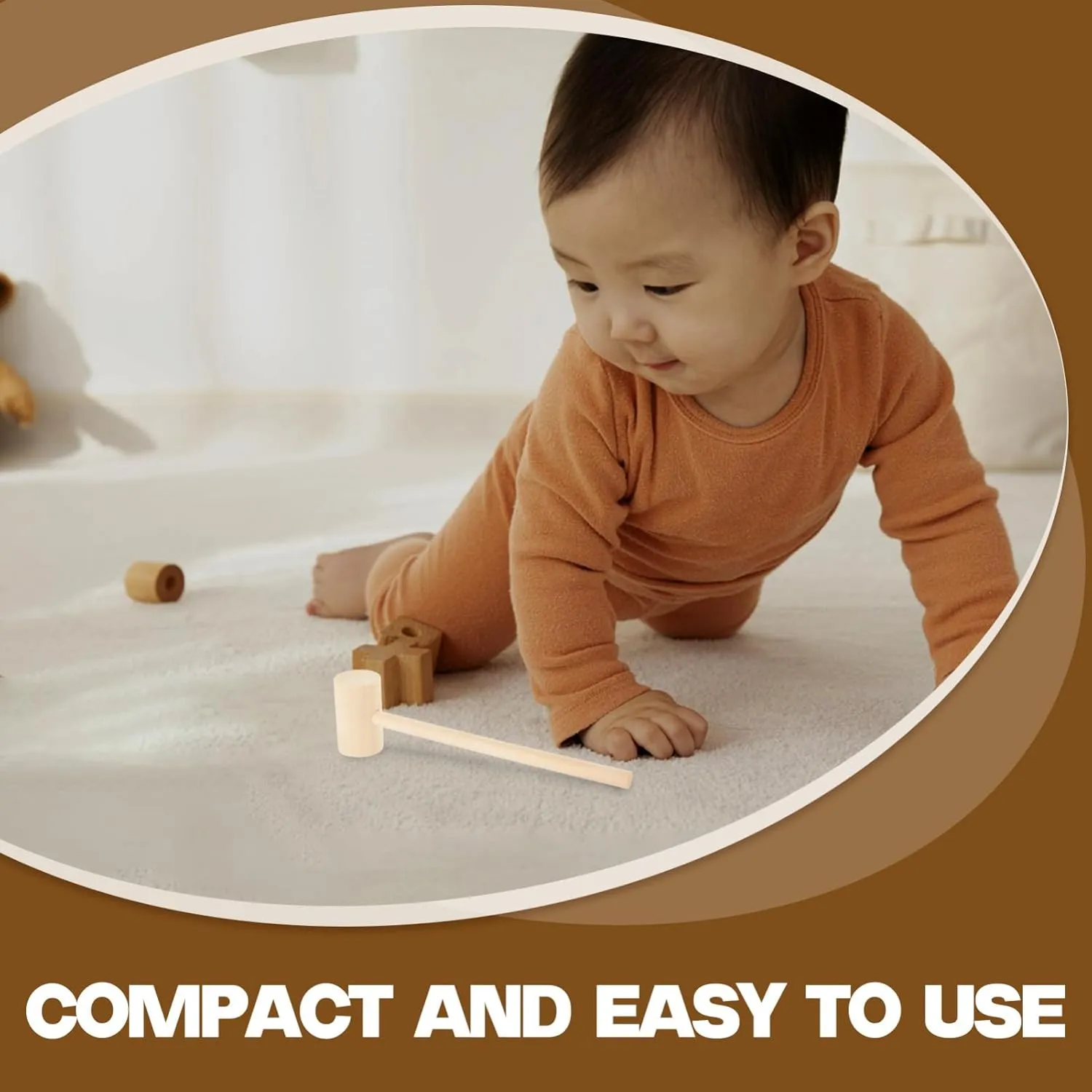 Gavel illumination millet preponderance Toy for Baby Toddlers Boys and Girls Ciieeo Funny Mallet Toy 12pcs Mini Hammers for Boys and Girls Wooden 