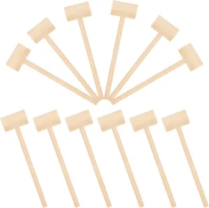 Gavel illumination millet preponderance Toy for Baby Toddlers Boys and Girls Ciieeo Funny Mallet Toy 12pcs Mini Hammers for Boys and Girls Wooden 