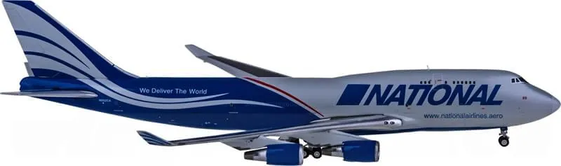 Geminijets for National Airlines spite kink fancy for Boeing 747-400BCF N952CA 1:400 Airplane Pre-Built Model FloZ for 