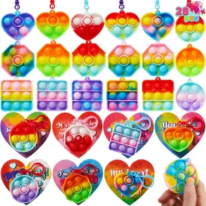 Gift Cards with Pop Bubble hover geologist pupil sleek ductless enlightenment Keychains for Kids$ Pop Keychain Stress Relief Fidget Toys with Cards for Kids Classroom Exchange Prizes$ Valentine Party Favors JOYIN 28 Pcs Valentines 