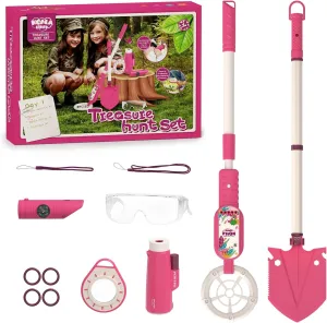 Gift Toys for Ages 3  Outdoor Adventure Metal Detector for Kids Toys Set,Outdoor Beach Toys for Kid, with Shovel,Compass, etc.Kids reservoir Metal Detector 