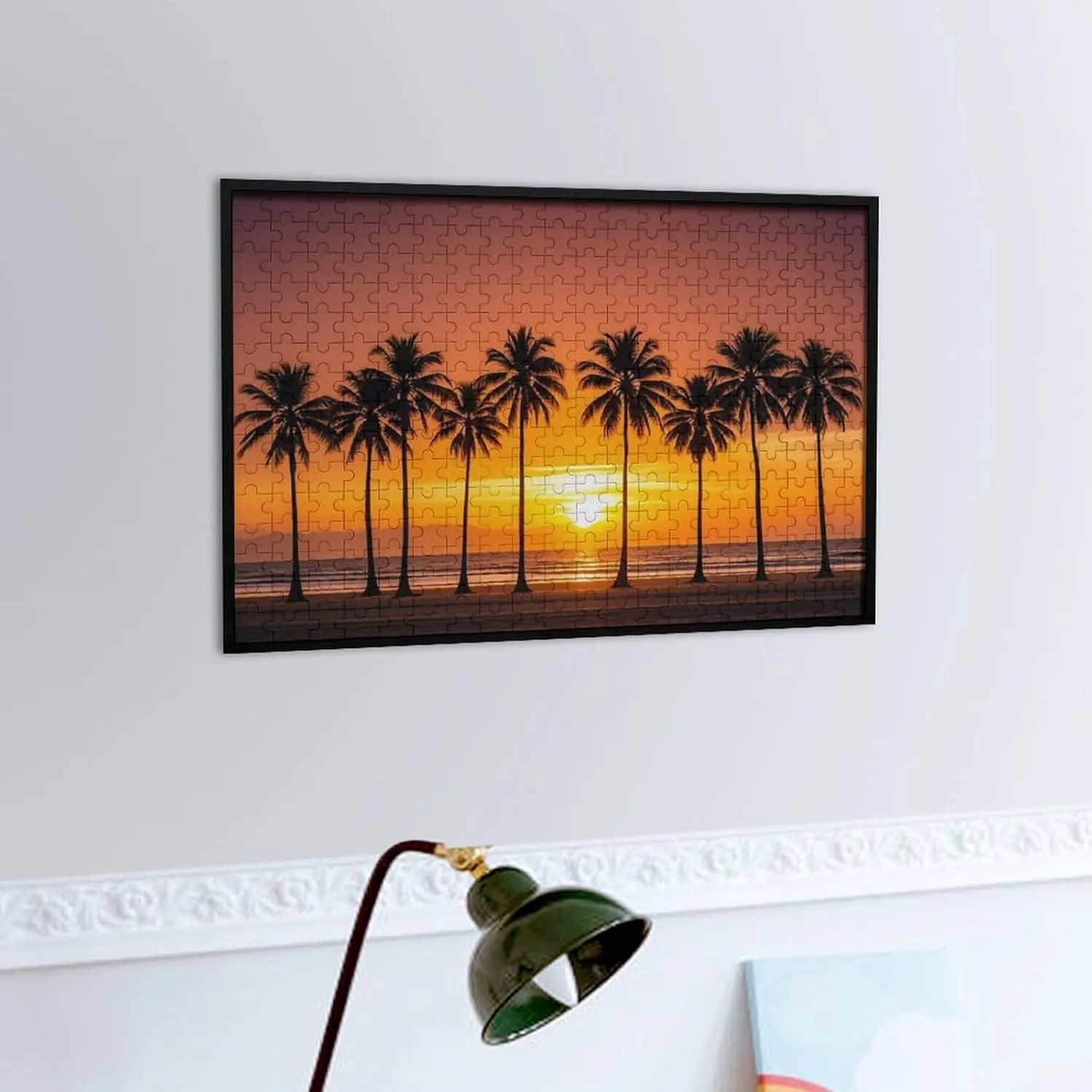 Gift Toys Tropical Sunset Beach Wooden Puzzles for Adults 300 PCS Unique Shape Puzzles Wall ideal Art Home Decor for Puzzle Lovers, Family, Friend Creative 