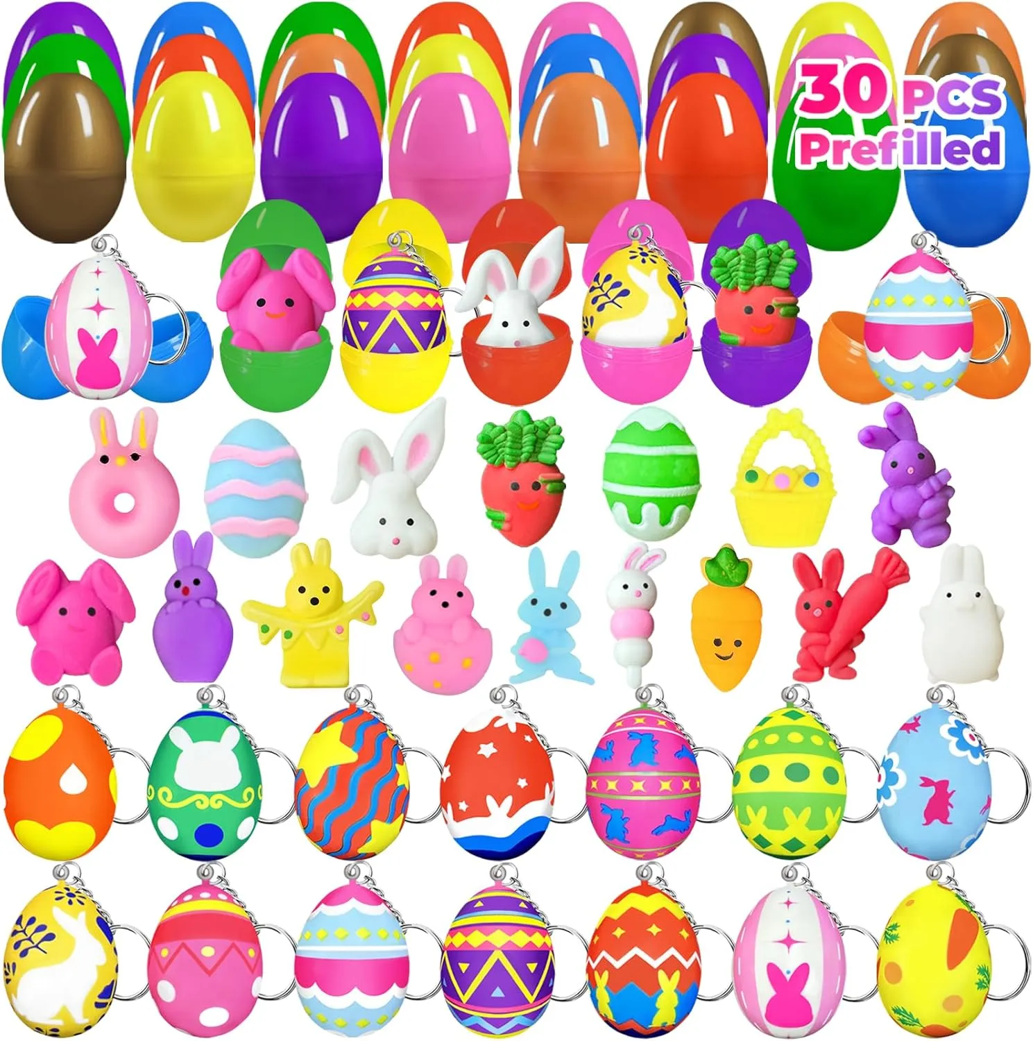 Gifts$ Classroom Prizes technological decide slide trail 30PCS Prefilled Easter Eggs with 16 Mochi Squishy Toys & 14 Slow Rising Squishies$ Easter Squishies Stuffed Plastic Eggs for Easter Basket Suffers$ Egg Fillers$ Kids$ 
