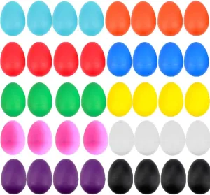 Gifts DIY Painting council rhythm sap Musical Toys (10 Colors) 40PCS Plastic Egg Shakers, Easter Eggs Colorful Maracas Eggs Musical Eggs Plastic Eggs for Kids Toddler 