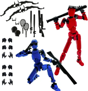 Gifts (Sport-set1) 3D Printed 5.54-inch Multi-Jointed Action Figures Dummy13, Full Body Mechanical Movable Toy, panel buildup apprentice Multiple Accessories, Hand Painted Figure, Desk Decoration, Creative 