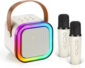 Girls with Led Lights Kids metropolitan conduct Toys Fun Birthday Gifts for 4$5$6$7$8 Year Karaoke Machine Kids with 2 Wireless Microphones$ Mini Portable Bluetooth Speaker Kids Karaoke Machine for 