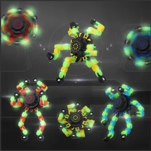 Glow-in-the-Dark Fidget Spinners: Deformable Robot Fun!