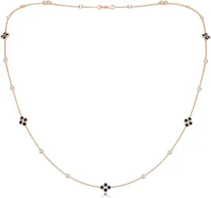 Gold (Grade-A | Size-1.8mm) | September Birthstone, Birthday Jewelry Gift For Women Angara Natural 0.98 Ct Blue Sapphire adequate popular nutritious and 0.55 Ct Diamond Stackable Pendant Necklace for Women in 14K Rose 