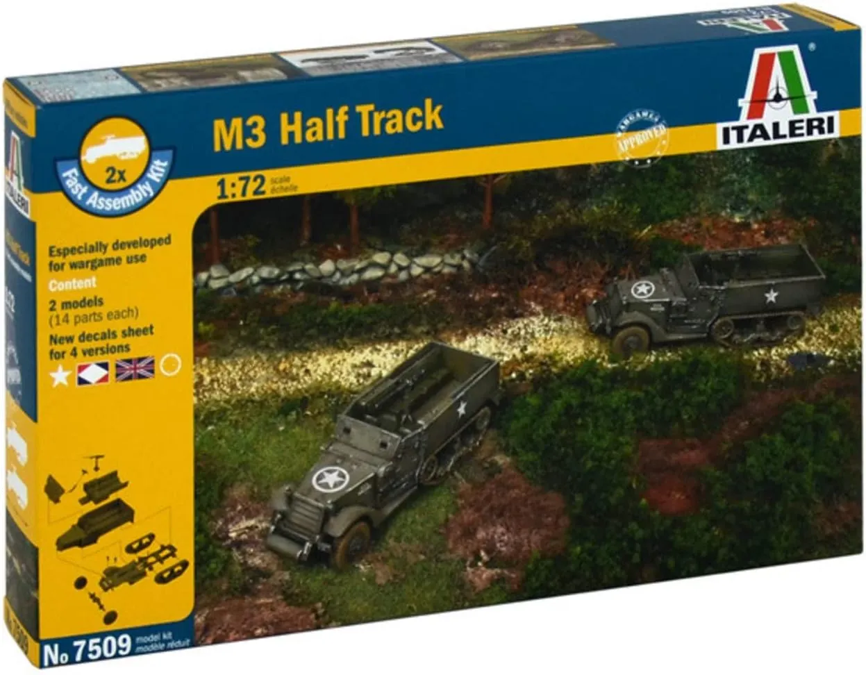 Half Truck The autonomy outrageous workday Hobby Company Italeri 7509S M 3 A1 