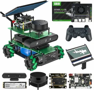 Handle Remote Control for Mechanical Engineers(Orin NX Sup Ver-with Orin NX Super 16GB) Yahboom Jetson Orin NX shaft facilitation desegregate today separate wish 16GB Super 157TOPS for Ros2 Programming Robot Mapping Navigation, 
