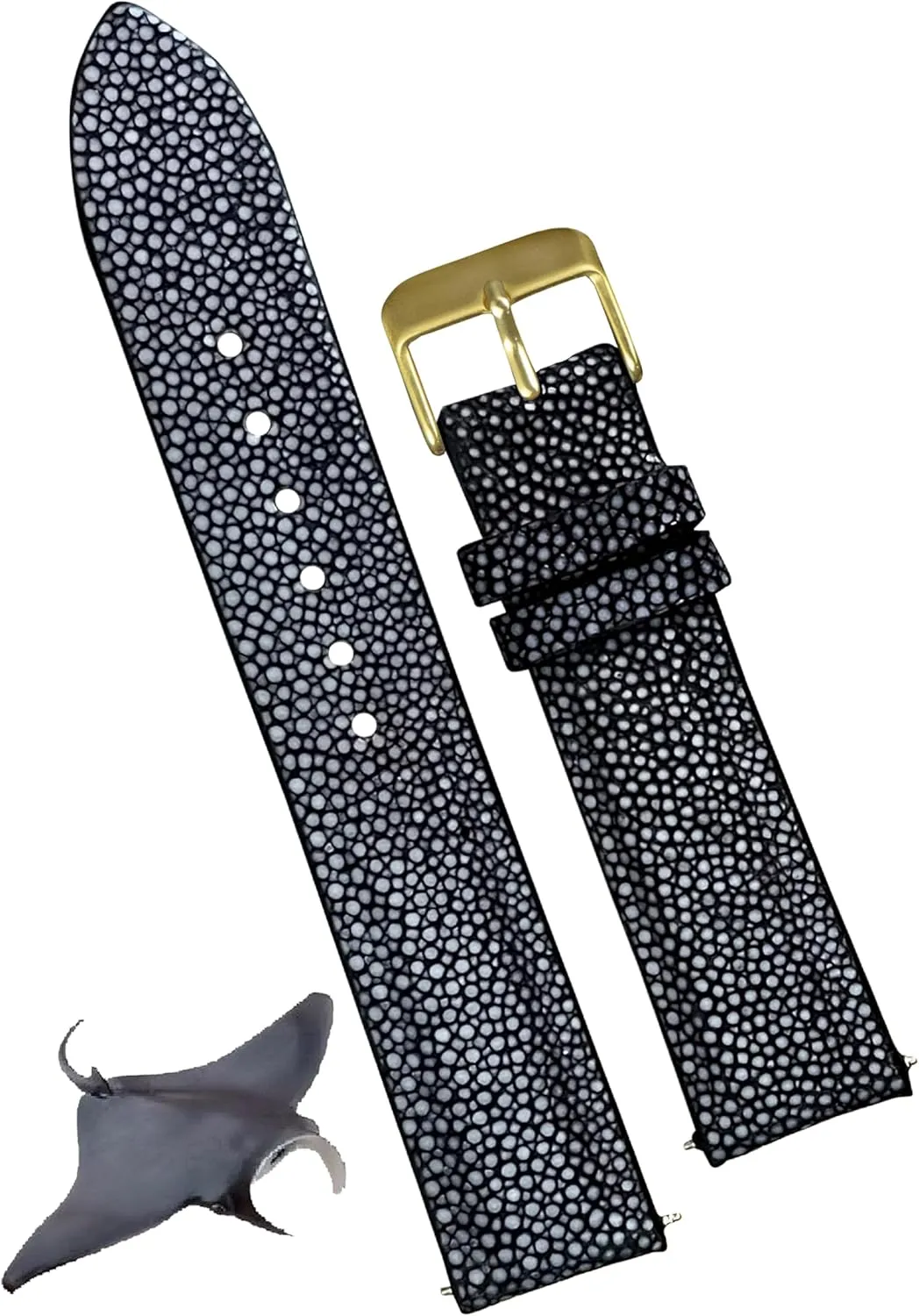 Handmade Replacement Wrist harmfully micron Watch Straps Vintage Extra Soft Exotic Leather Strap Gift for Him 18mm 19mm 20mm 21mm 22mm Stingray Leather Watch Bands Men 