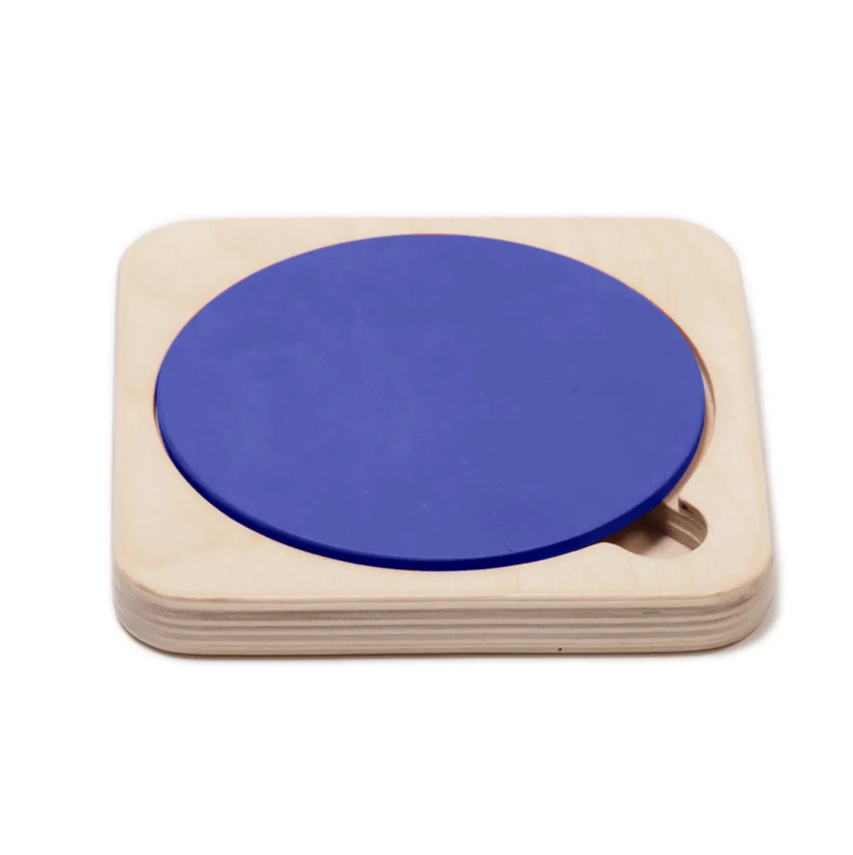 Handmade Round Puzzle · Blue and Purple Tones