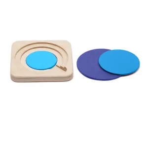 Handmade Round Puzzle · Blue and Purple Tones