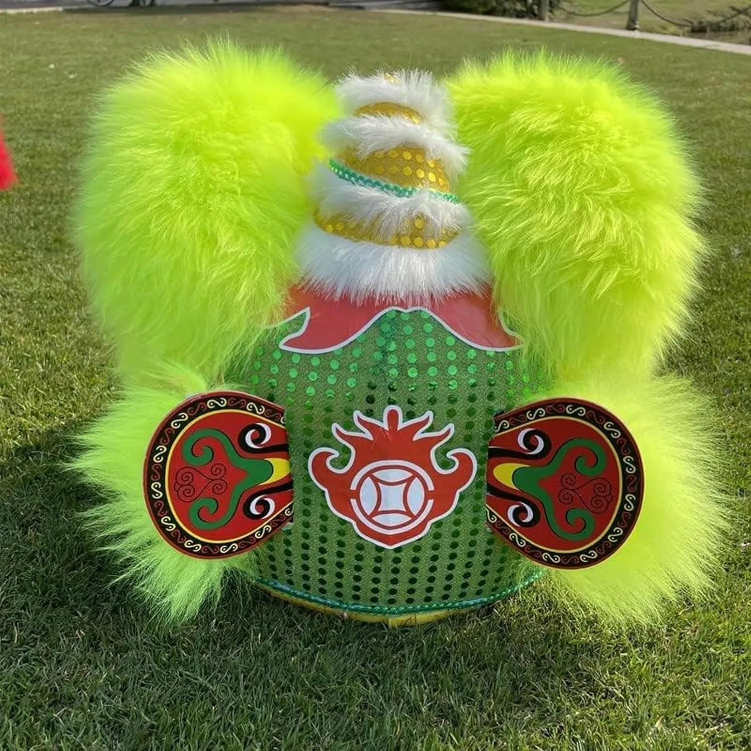 Head Advanced Wool Silk Dragon Dance Chinese Traditional Folk cate Dragon Dance Performance Props Lion Dance~/ Chinese Lion Dance 