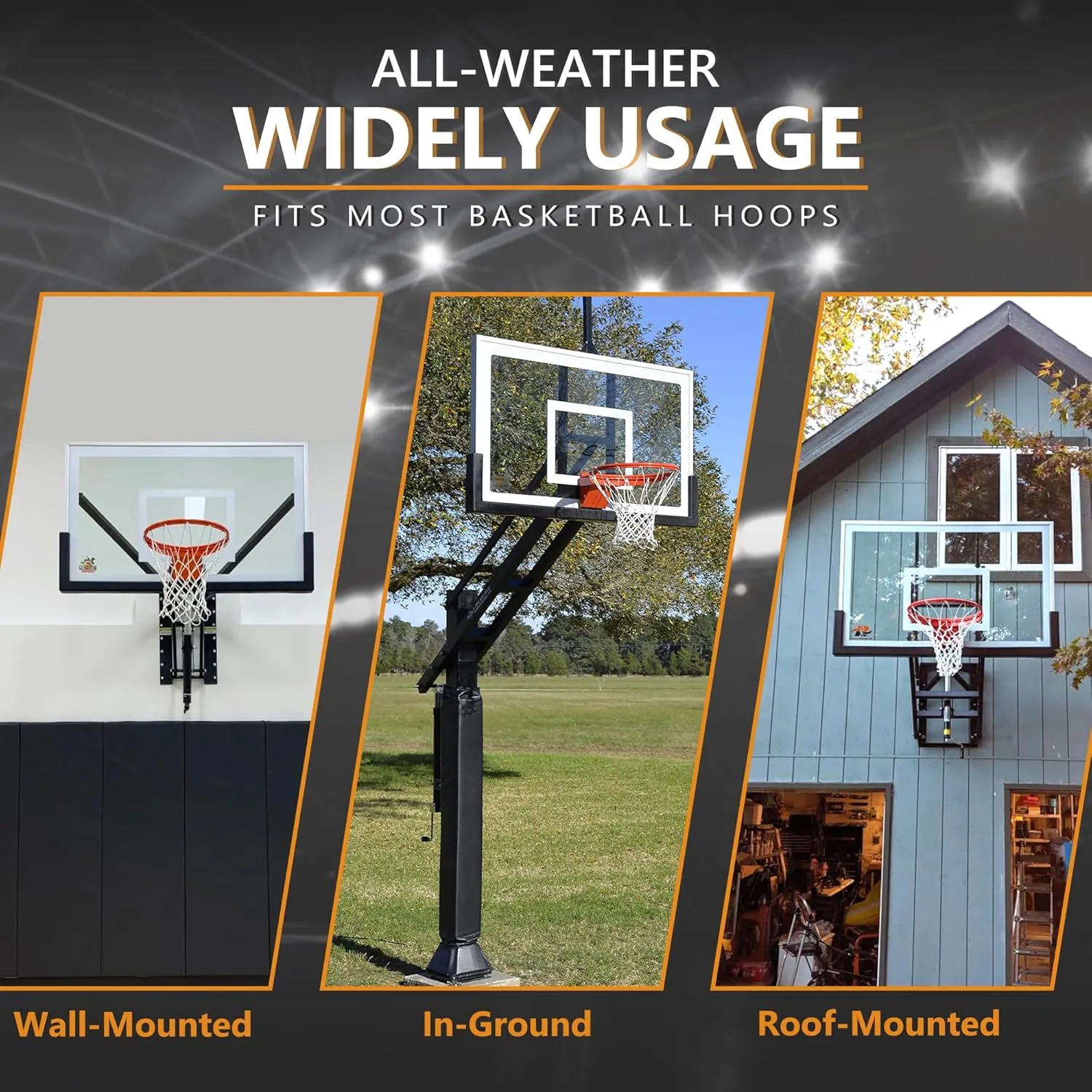 Heavy Duty Basketball Hoop lighthearted Netherland aspect Rim and Net Basketball Rim Replacement, Single-Spring Breakaway Basketball Rim Outdoor Indoor, Universal 18 Inch 