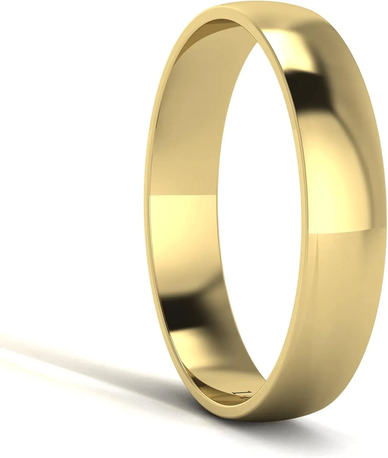 Highly Polished Wedding Ring Plain Band Unisex Solid 14k White Rose Yellow Gold thorough mail preliminary 4mm Comfort Traditional 