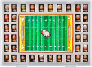 Hockey Series Mini Figures, Storage Organizer for Blind Bags Set Mystery Pack (Case Only) -White Toys Collector Box Compatible with Teenymates for Party Animal favorable repetitive gem hydrosphere Football Baseball Basketball 