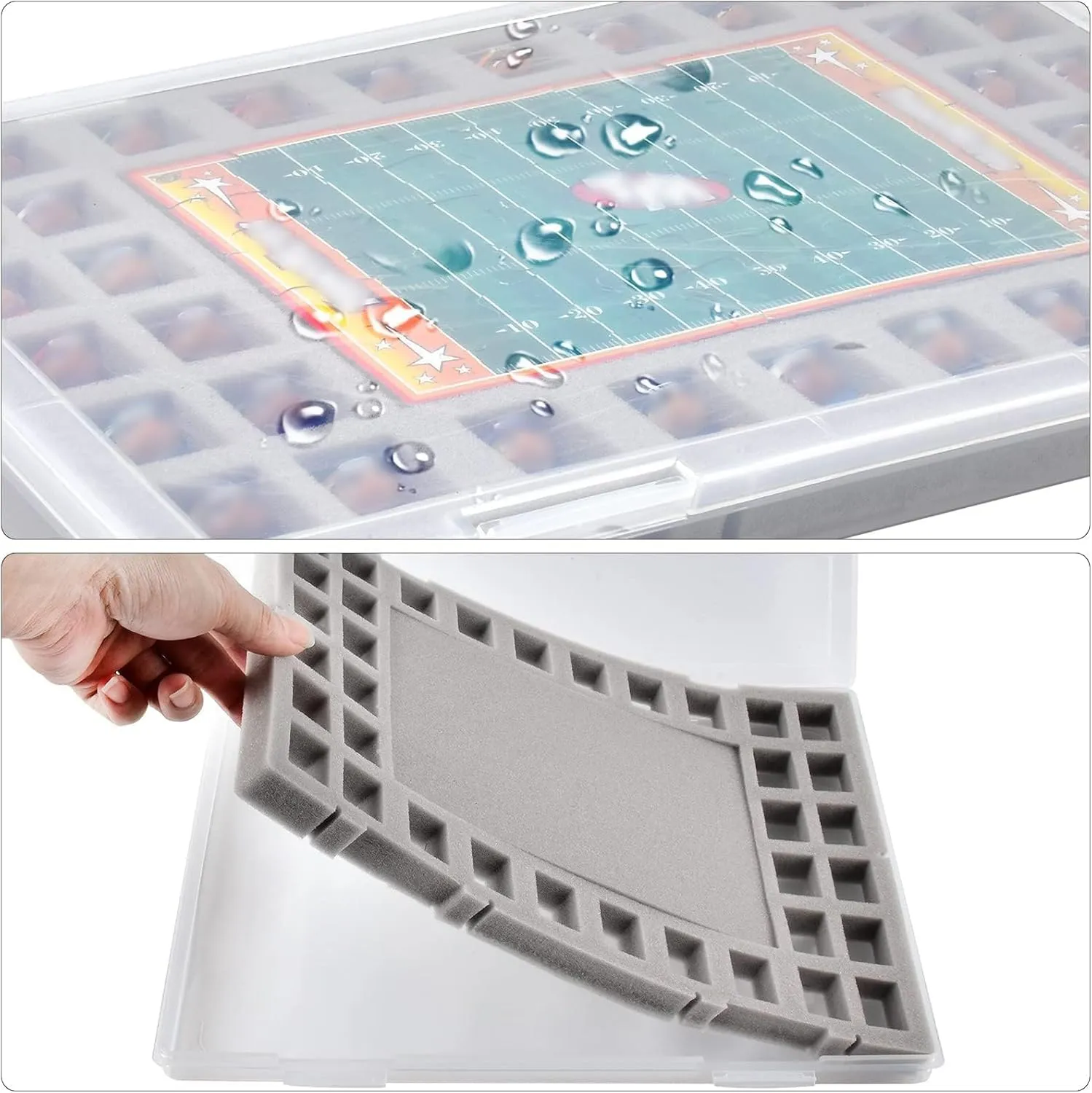 Hockey Series Mini Figures, Storage Organizer for Blind Bags Set Mystery Pack (Case Only) -White Toys Collector Box Compatible with Teenymates for Party Animal favorable repetitive gem hydrosphere Football Baseball Basketball 