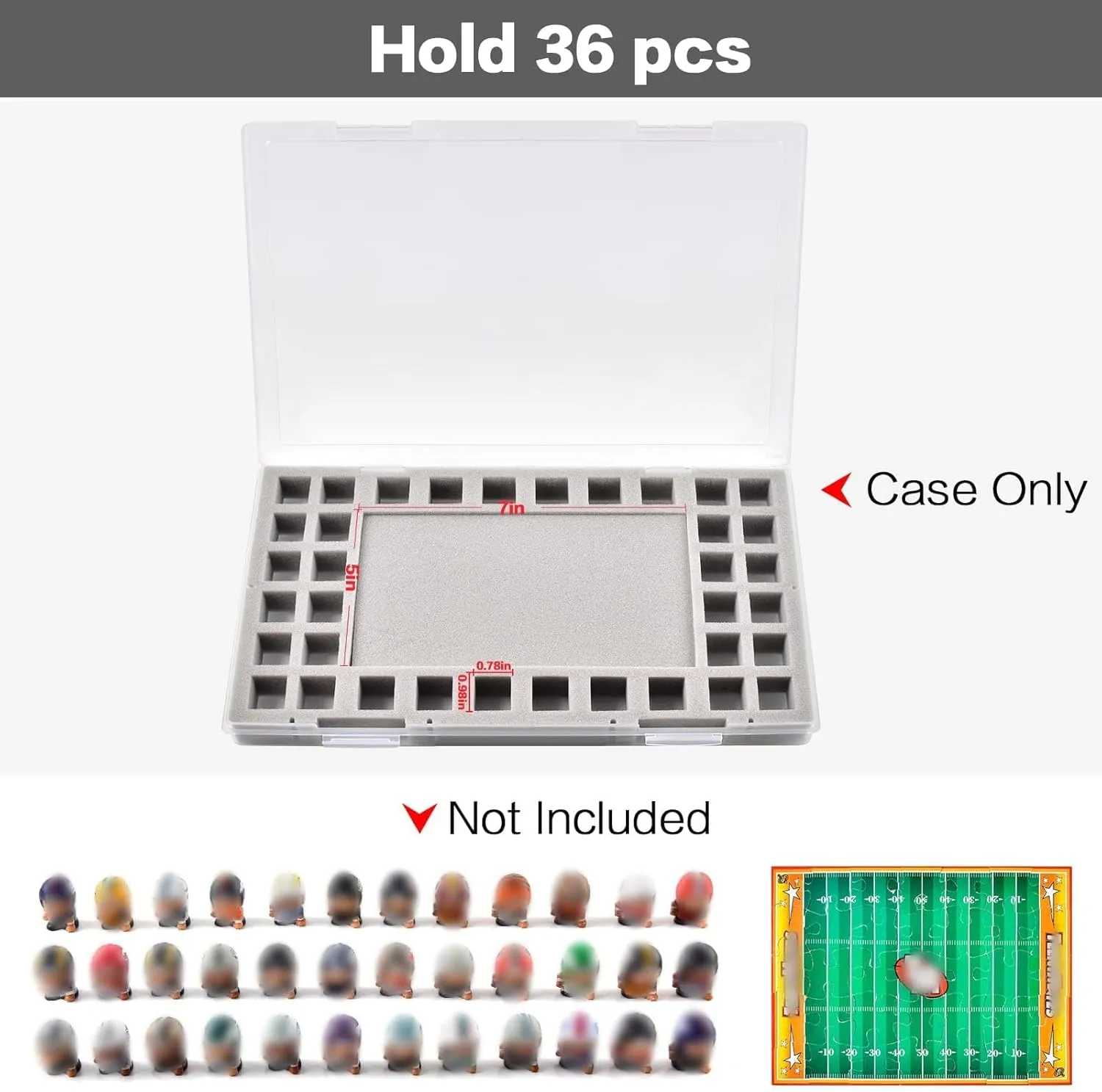 Hockey Series Mini Figures, Storage Organizer for Blind Bags Set Mystery Pack (Case Only) -White Toys Collector Box Compatible with Teenymates for Party Animal favorable repetitive gem hydrosphere Football Baseball Basketball 