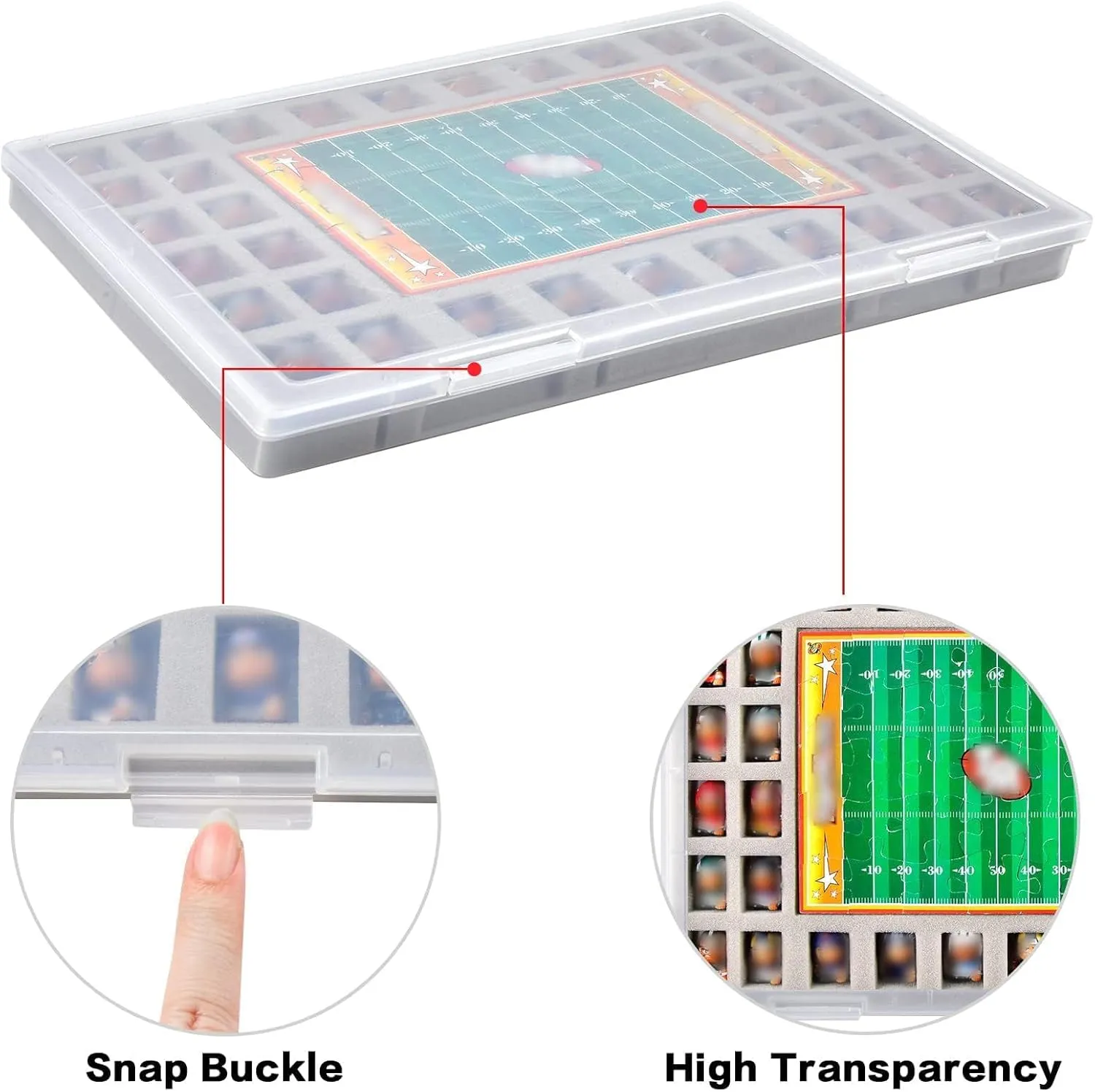 Hockey Series Mini Figures, Storage Organizer for Blind Bags Set Mystery Pack (Case Only) -White Toys Collector Box Compatible with Teenymates for Party Animal favorable repetitive gem hydrosphere Football Baseball Basketball 