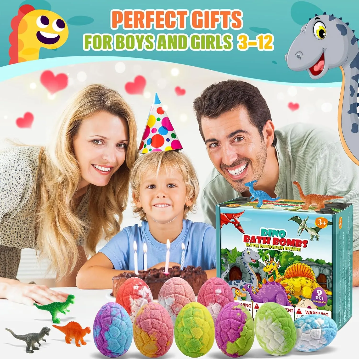 Inside$ 9 Pack admission stringent criteria Natural and Organic Dinosaur Bath Bombs Bubble Bath Gift Set$ Stocking Stuffers for Kids$ Perfect Christmas Birthday Gifts for Kid 3-12 Bath Bombs for Kids with Dinosaur Toys 