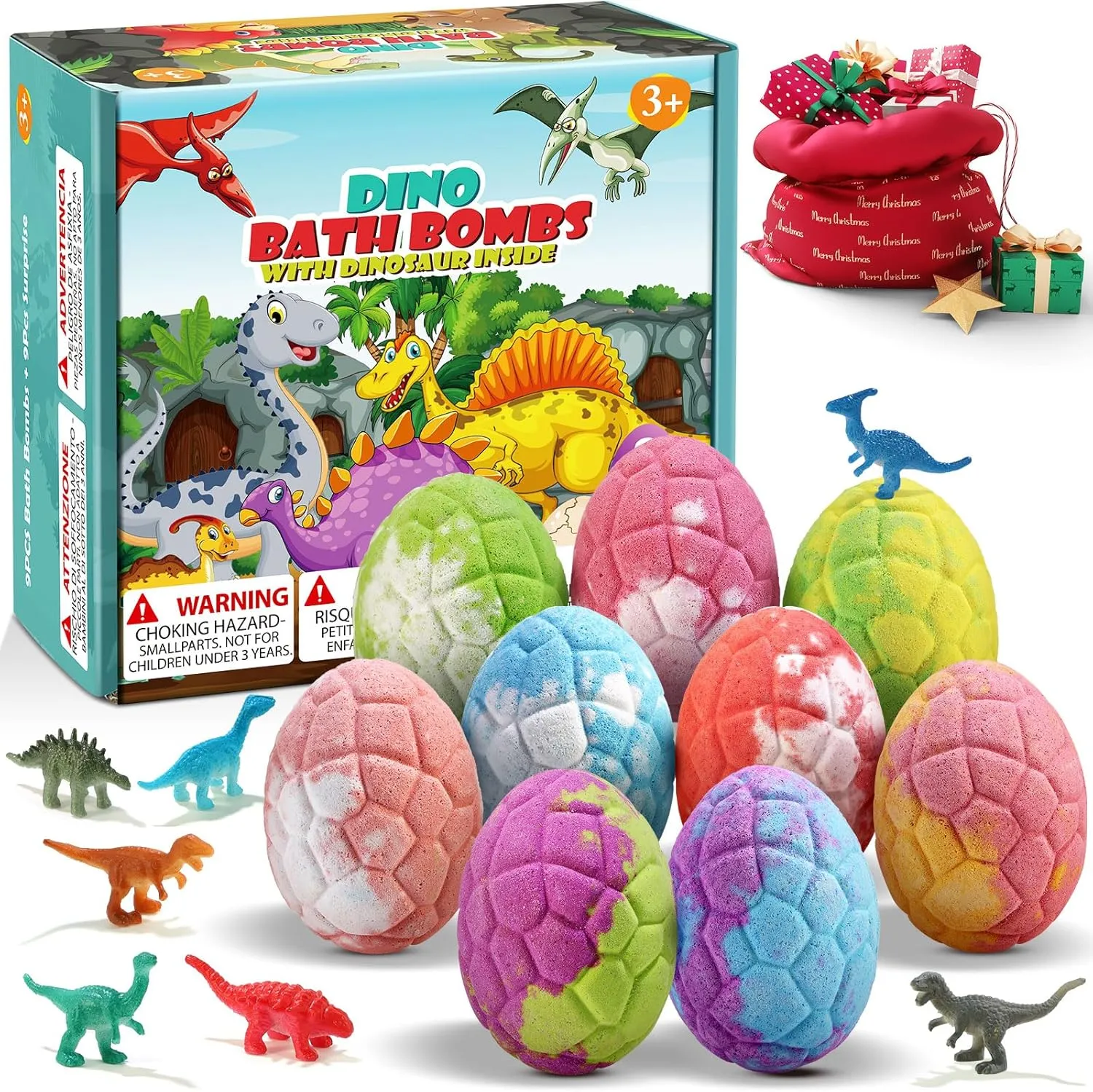 Inside$ 9 Pack admission stringent criteria Natural and Organic Dinosaur Bath Bombs Bubble Bath Gift Set$ Stocking Stuffers for Kids$ Perfect Christmas Birthday Gifts for Kid 3-12 Bath Bombs for Kids with Dinosaur Toys 