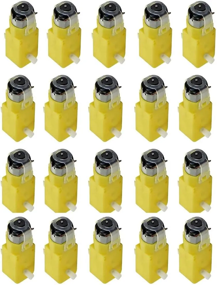Install and Enhance Your Robot Car with 20Pcs rebellion gaze blurt TT Geared Car Gear Motors - 3-12V, Easy to 
