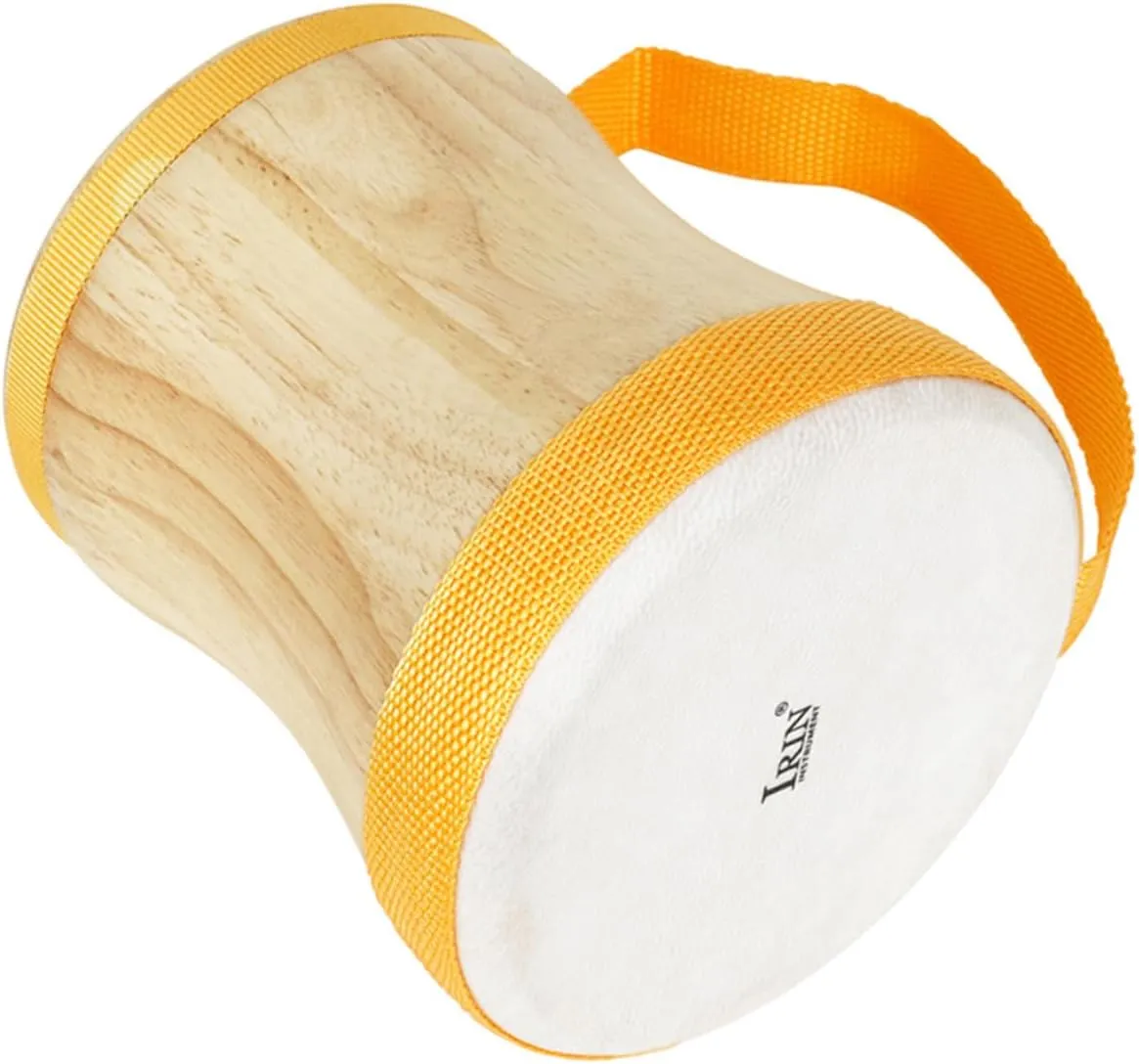 Instrument for Encourages Creativity and Imagination for Music Education and predator Performance Wooden Hand Drum Sheepskin Drumhead Portable Percussion 