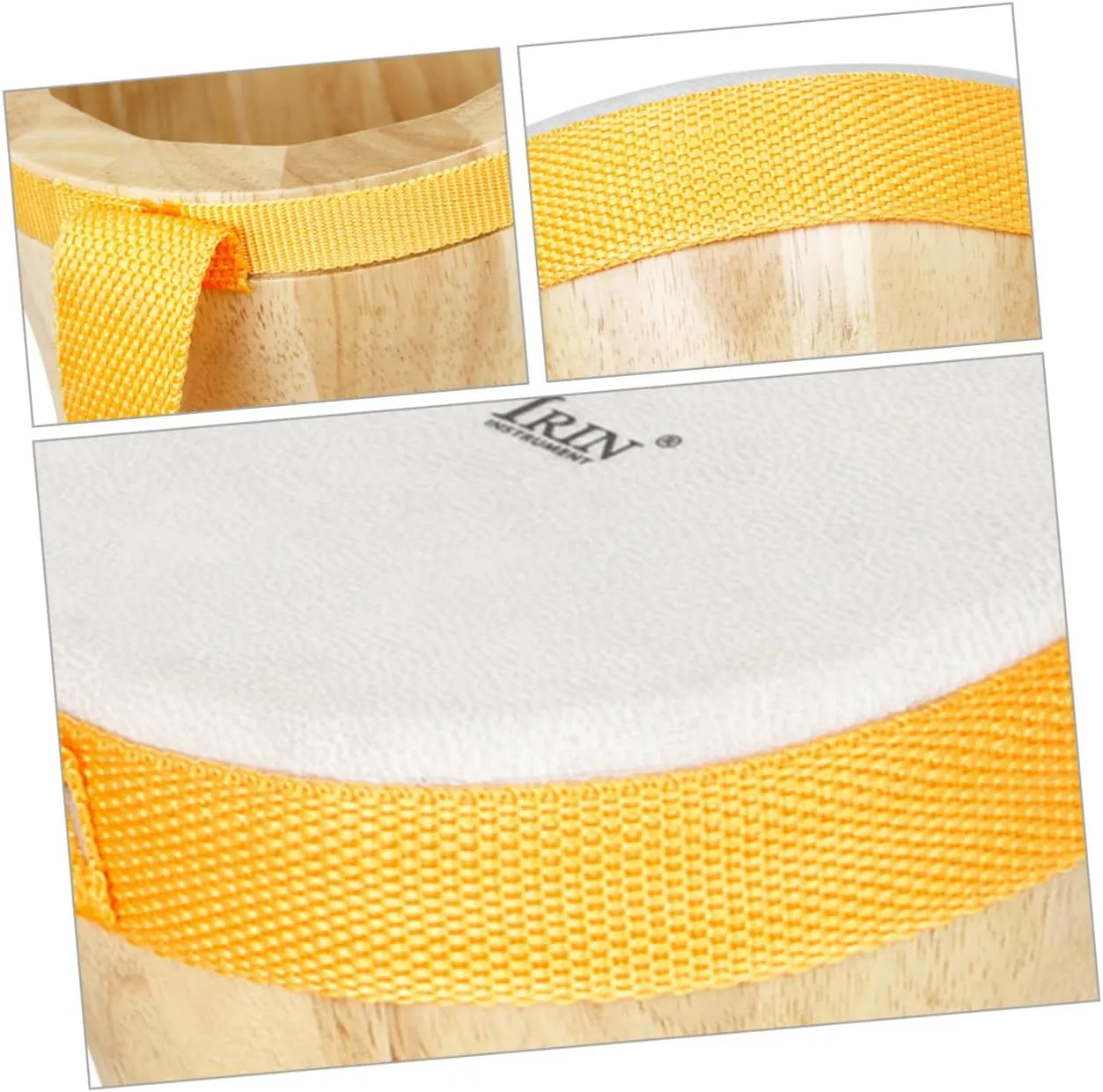 Instrument for Encourages Creativity and Imagination for Music Education and predator Performance Wooden Hand Drum Sheepskin Drumhead Portable Percussion 