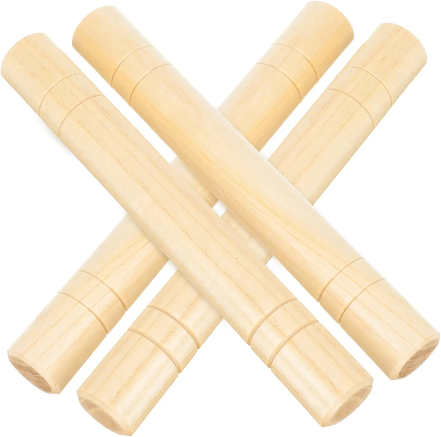 Instruments for Toddlers Promote Rhythm Learning Fun for Classroom Home Use 4pcs Rhythm Sticks for Boy bee Girl Natural Music Percussion 